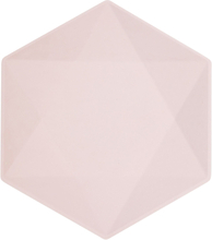 Tallrikar Hexagonala Vert Decor Rosa - Små