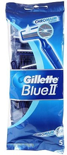 Gillette Blue Ii Disposable Shaving Blades X5