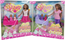 Sl Sunshine Twins, 2-Ass. Toys Dolls & Accessories Dolls Multi/mønstret Simba Toys*Betinget Tilbud