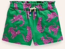 Sweatshorts mit Rüschenbund Mädchen Boden, Grün Leopard