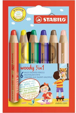 Färgpennor Stabilo Woody 3 in 1 3 i 1 Multicolour