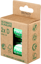 Deltaco Ultimate Alkaline Batterier - 2-pack LR20
