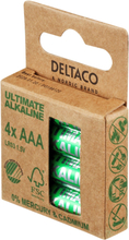 Deltaco Ultimate Alkaline Batterier - 4-pack AAA