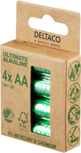 Deltaco Ultimate Alkaline Batterier - 4-pack AA