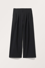 Relaxed Linen Blend Trousers - Black