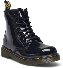 1460 J Black Patent Lamper Boots Støvler Black Dr. Martens