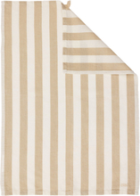 Ernst Bredstripete kjøkkenhåndkle, beige/hvit