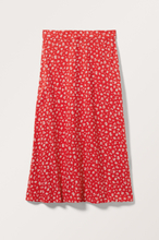 Lightweight midi skirt - Red