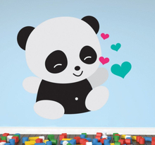 Panda liefde hartjes sticker