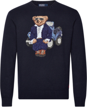 Polo Bear Sweater Tops Knitwear Round Necks Navy Polo Ralph Lauren