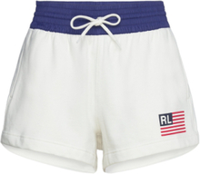 Logo Flag Fleece Drawstring Short Bottoms Shorts Sweat Shorts White Polo Ralph Lauren