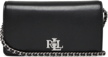 Leather Crossbody Turn-Lock Tech Case Bags Clutches Black Lauren Ralph Lauren