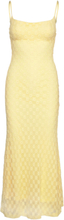 Adoni Mesh Midi Dress Knælang Kjole Yellow Bardot