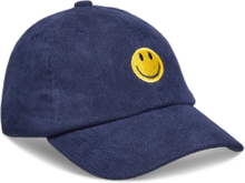 Corduroy Smiley Cap Accessories Headwear Caps Blue TUMBLE 'N DRY