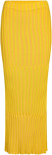 Striped Rib Skirt Lang Nederdel Yellow House Of Dagmar