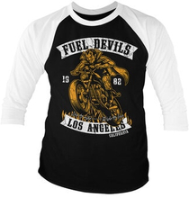 Fuel Devils Rider Baseball 3/4 Sleeve Tee, Long Sleeve T-Shirt