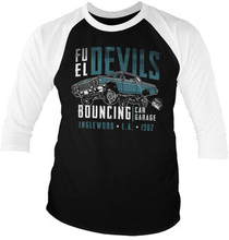 Fuel Devils Bouncing Garage Baseball 3/4 Sleeve Tee, Long Sleeve T-Shirt