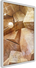 Plakat - Cubic Rocks - 40 x 60 cm - Hvid ramme