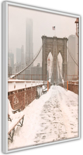 Plakat - Winter in New York - 40 x 60 cm - Hvid ramme