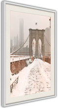 Plakat - Winter in New York - 40 x 60 cm - Hvid ramme med passepartout
