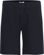 Cfrand 0113 Houndtooth Linen Shorts Bottoms Shorts Casual Navy Casual Friday