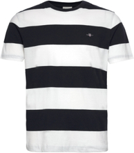 Bar Stripe Ss T-Shirt Tops T-Kortærmet Skjorte White GANT