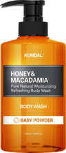 Kundal Honey & Macadamia Pure Body Wash Baby Powder 500 ml