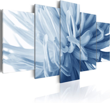 Billede - Blue dahlia - 200 x 100 cm