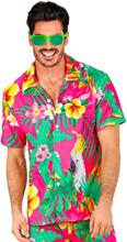 Tropisk Rosa Hawaii Skjorte - XXL