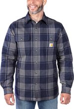 Carhartt Carhartt Men's Flannel Sherpa Lined Shirt Jacket Navy Langermede skjorter XL