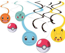 Pokémon - 6 stk Hengende Swirl Dekorasjoner 60x40 cm
