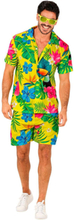 Tropisk Gul Hawaii Skjorte og Bukse - XXL