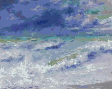 Malen nach Zahlen - Meereslandschaft von Pierre-Auguste Renoir, ohne Rahmen