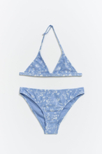 Gina Tricot - Y triangle bikini set - young-swimwear - Blue - 146/152 - Female