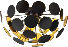 Trio plafondlamp Discalgo 54 cm staal 1 kg zwart/goud