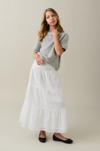 Gina Tricot - Y maxi skirt - Skjørt - White - 146/152 - Female