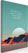 Billede - He Who Never Made a Mistake, Never Made a Discovery Lodret - 60 x 90 cm