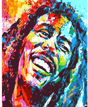 Bob Marley – Malen nach Zahlen, 40x50cm / Mit Keilrahmen / 24 Farben (Einfach)