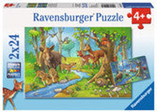 Ravensburger Djur i skogen 2 olika pussel 24 bitar