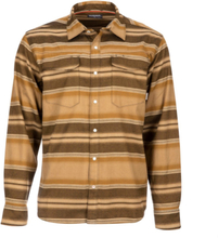 Simms gallatin flannel shirt dark bronze stripe
