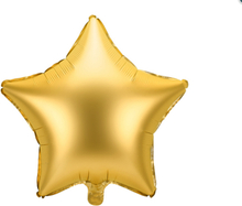 Folieballong Stjärna Guld, 48 cm - PartyDeco