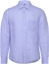 Classic Fit 100% Linen Shirt Tops Shirts Linen Shirts Blue Mango