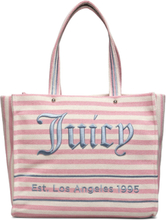 Iris Beach Bag - Striped Version Large Shopping Bags Totes Pink Juicy Couture