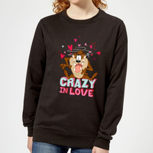 Looney Tunes Crazy In Love Taz Women's Sweatshirt - Black - XS