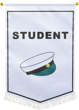 Liten Student Flagga Vertikal Studentmössa
