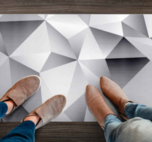 Monochrome Geometrisch Patroon vormen vinyl tapijt