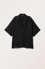 Oversized Short Sleeve Blouse - Black