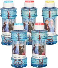 8x Disney Frozen 2 bellenblaas flesjes met bal spelletje in dop 300 ml voor kinderen