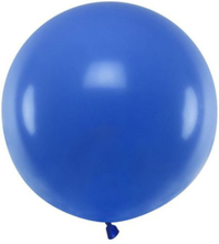 Blå Pastellfarget Rund JUMBO Ballong 60 cm