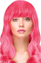Party Wig Long Wavy Hair Neon Pink Peruukki